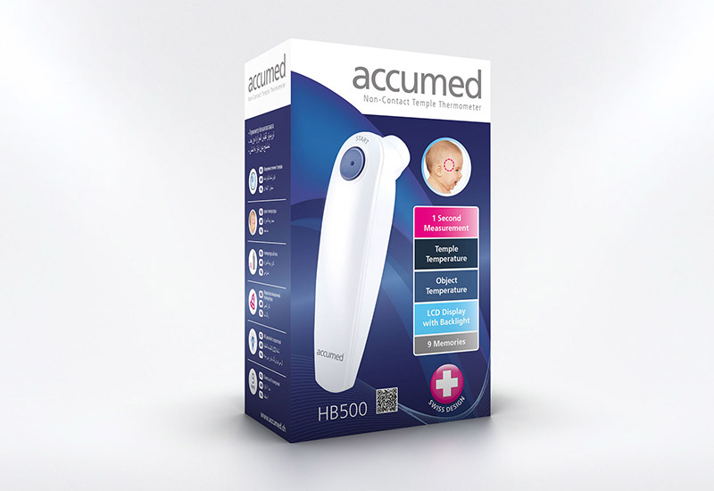 ترمومتر دیجیتال پیشانی و اشیا HB-500 accumed