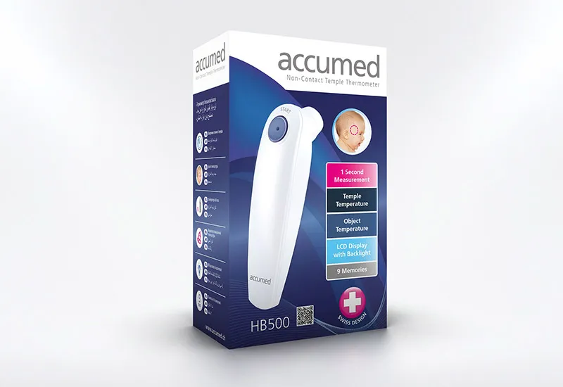 ترمومتر دیجیتال پیشانی و اشیا HB-500 accumed